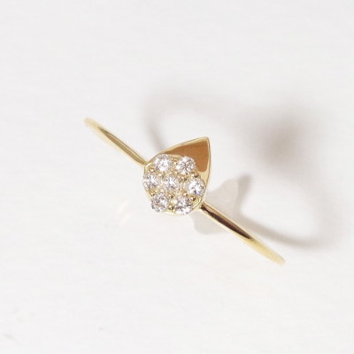 K18　0.08ct　しずくダイヤモンドリング【BQ-79】#5