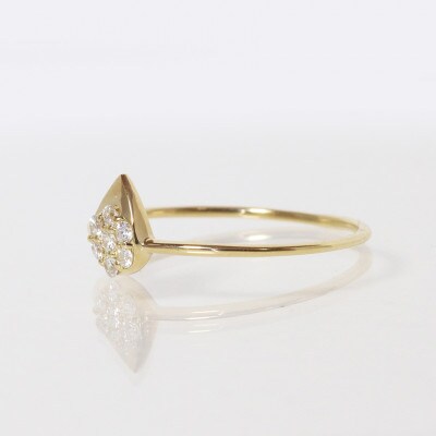 K18　0.08ct　しずくダイヤモンドリング【BQ-79】#13