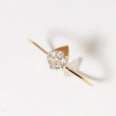 K18　0.08ct　しずくダイヤモンドリング【BQ-79】#13