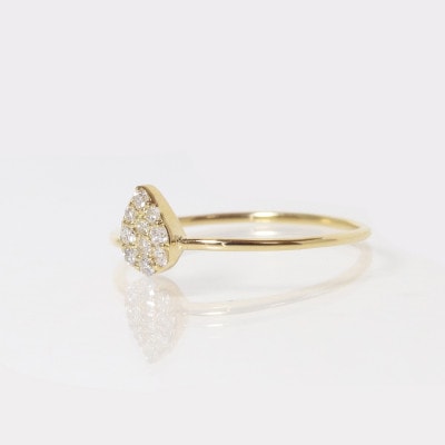 K18　0.10ct　しずくダイヤモンドリング【BQ-87】#13