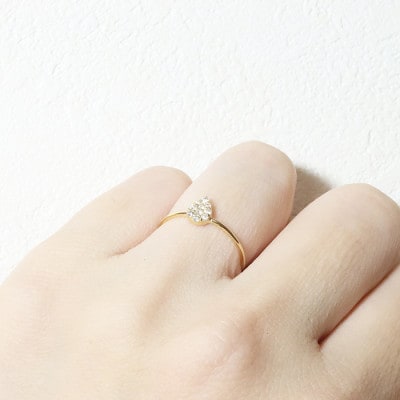 K18　0.10ct　しずくダイヤモンドリング【BQ-87】#13