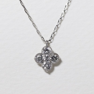 プラチナ 0.50ct フラワーダイヤモンドペンダント【BQ-179】