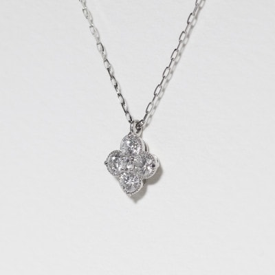 プラチナ 0.50ct フラワーダイヤモンドペンダント【BQ-179】