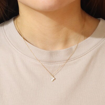 K18 0.50ct フラワーダイヤモンドペンダント【BQ-180】