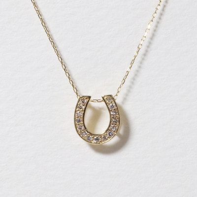 K18 0.12ct 馬蹄ダイヤモンドペンダント【BQ-182】