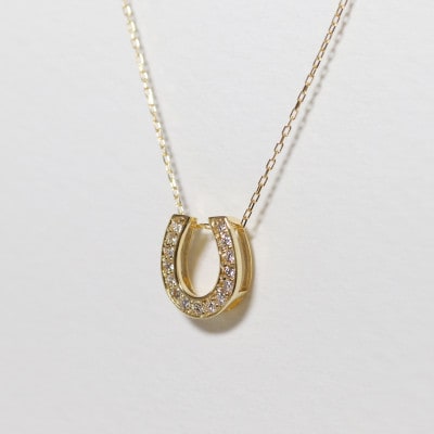 K18 0.12ct 馬蹄ダイヤモンドペンダント【BQ-182】