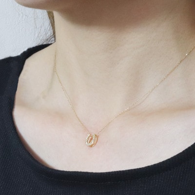 K18 0.12ct 馬蹄ダイヤモンドペンダント【BQ-182】