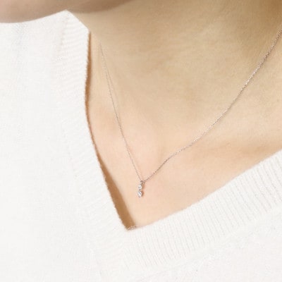 プラチナ 0.15ct 2石ダイヤモンドペンダント【BQ-183】