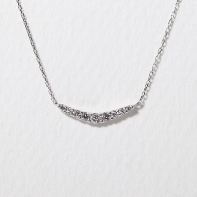 プラチナ 0.10ct ラインダイヤモンドネックレス【BQ-185】