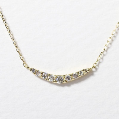 K18 0.10ct ラインダイヤモンドネックレス【BQ-186】