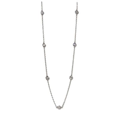 プラチナ 1.00ct ダイヤモンドステーションネックレス【BQ-202】