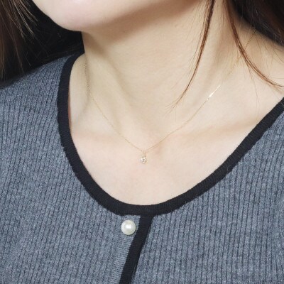 K18 0.10ct ダイヤモンドペンダント【BQ-217】