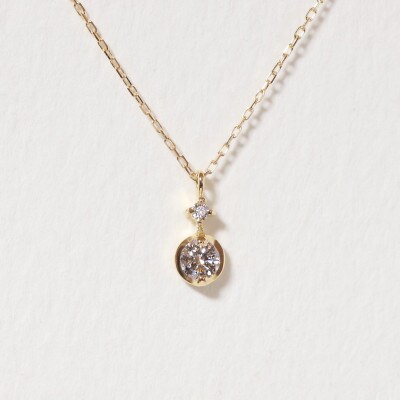 K10 0.10ct ダイヤモンドペンダント【BQ-218】