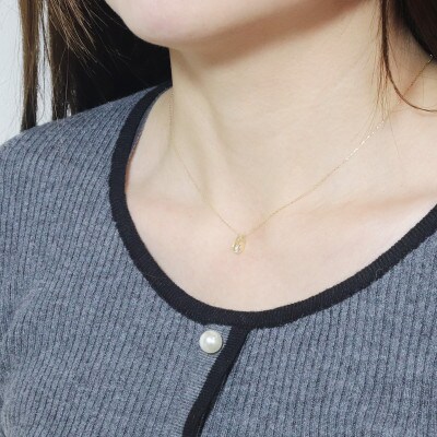 K10 0.10ct しずく一粒ダイヤモンドペンダント【BQ-221】