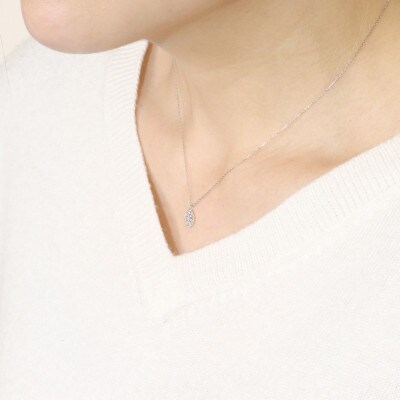 プラチナ 0.01ct フラワーダイヤモンドペンダント【BQ-222】