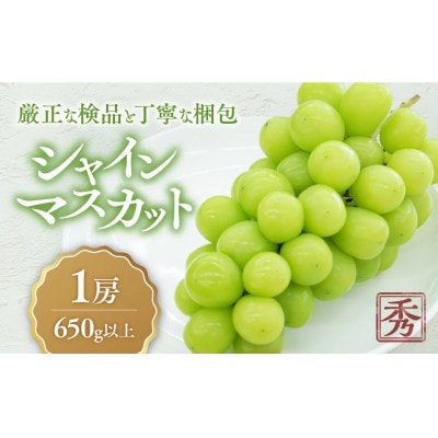 【2026年発送】こだわり シャインマスカット 1房 650g以上