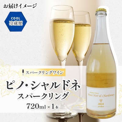 ピノ・シャルドネ スパークリング 720ml×1本 辛口 マウントワイン 国産 自家栽培 敷島醸造
