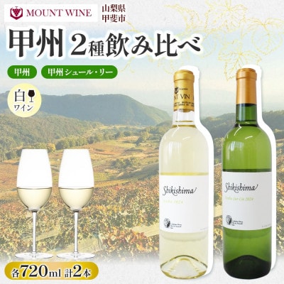 甲州 2種 720ml×各1本 シュール・リー 白ワイン 飲み比べセット 自家栽培 敷島醸造