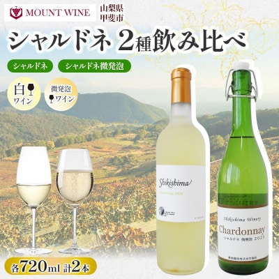 シャルドネ 2種 720ml×各1本 白ワイン・微発泡飲み比べセット 自家栽培
