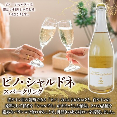 ベーリーAロゼ ピノ・シャルドネ 720ml×各1本 スパークリングワイン飲み比べ 自家栽培
