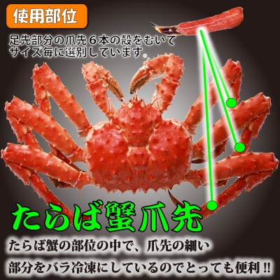 生冷たらば蟹爪先ポーション　500g