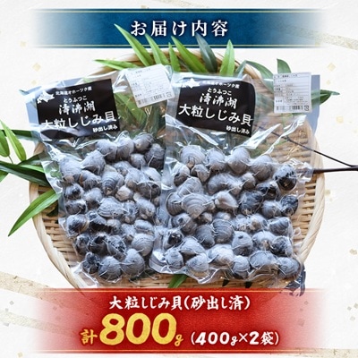 【北海道小清水町】トウフツ湖　大粒しじみ貝400g×2袋(砂出し済)