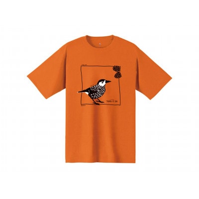 モンベル×小清水町コラボウイックロンTシャツ「ホシガラス」オレンジ　Mサイズ