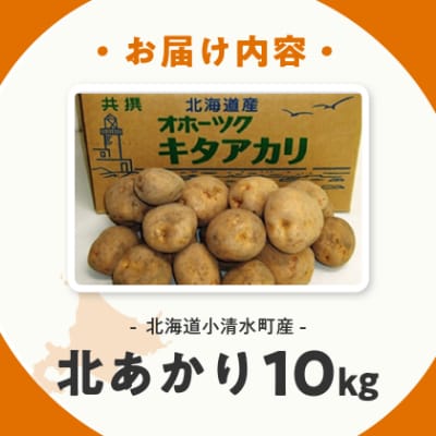 北海道小清水町産 北あかり10kg 甘み豊かな人気じゃがいも