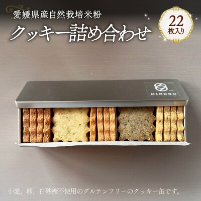 愛媛県産自然栽培米粉クッキー缶 22枚入り【	KRU0011_jouon】