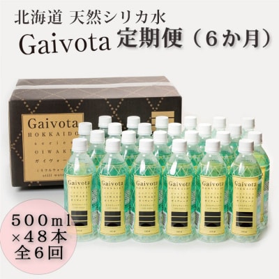 <定期便　Gaivota2箱(500ml×48本)×6回>　北のハイグレード食品　北海道乙部町の天然