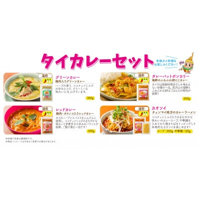 【本格タイ料理クルン・サイアムのスースーデリ】タイカレー4種セット