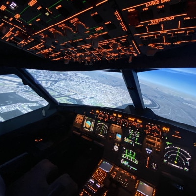 羽田空港 LUXURY FLIGHT 旅客機フライトシミュレーター体験 45分体験チケット 1名様
