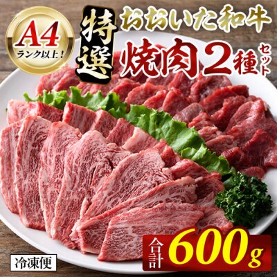 おおいた和牛 A4ランク以上! 特選 焼肉セット (合計600g・赤身300g+カルビ300g) 