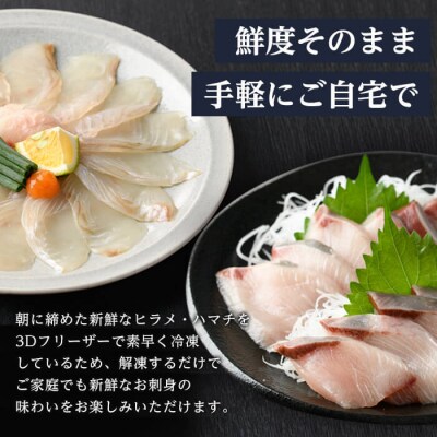 ハマチ ・ かぼすヒラメ 刺身 セット (合計320g) 