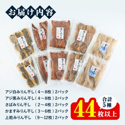 四代続く 秘伝のたれ みりん 干し セット (合計5種・44枚以上) 