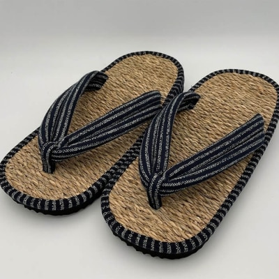 七島い (しちとうい) 下駄風雪駄(2L・縞)