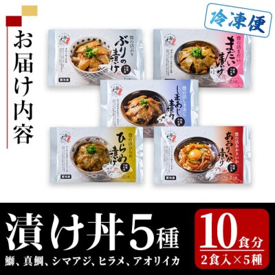 漬け丼 5種セット (計10食分・2食入×5種) 