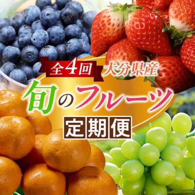<定期便> 大分県産 旬のフルーツ定期便 (全4回・総量9kg) 