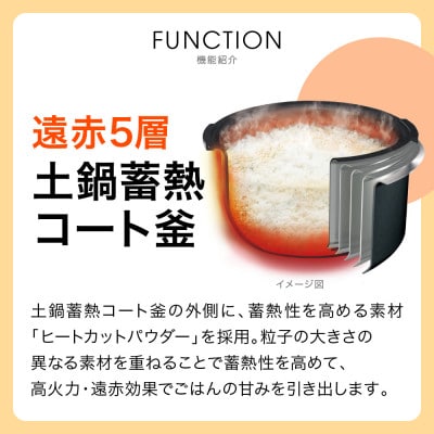 タイガー魔法瓶(TIGER) 炊飯器 1升  圧力IH オフブラック JPV-X180KO