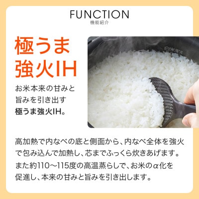 タイガー魔法瓶(TIGER) 炊飯器 5.5合 IH式 炊きたて ダークグレー JPW-L100HD