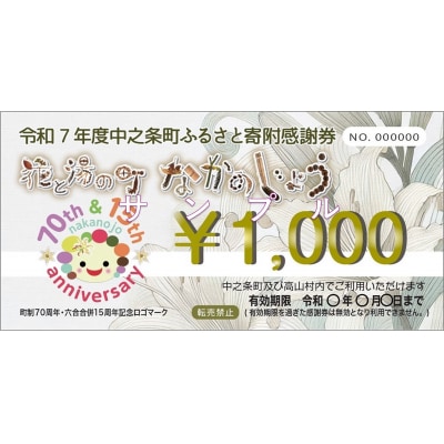 中之条町ふるさと寄附感謝券【寄付額100,000円】
