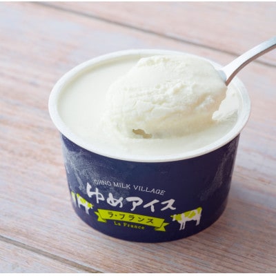 おおのミルク村 ゆめアイス計12個セット(バニラ・クリームチーズ・塩・ラフランス)4種類×3個