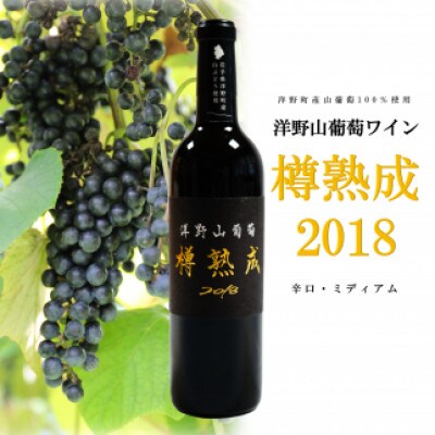 洋野山葡萄ワイン「樽熟成」 (辛口・ミディアム 720ml)1本　化粧箱入り