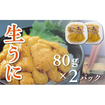 【令和8年発送】先行予約【水揚げしたその日に出荷】生うに 80g×2パック