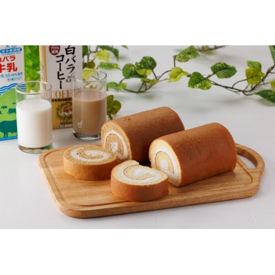 白バラ生ロールケーキギフト