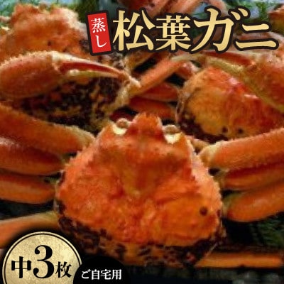 【先行予約】【蒸し】ご自宅用　松葉ガニ　中　3枚(1枚500～640g前後)※11月中旬から順次発送