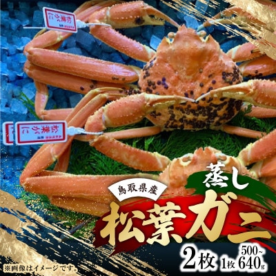 【先行予約】【蒸し】タグ付き松葉ガニ　中2枚(500～640g前後/枚)　※11月中旬から順次発送