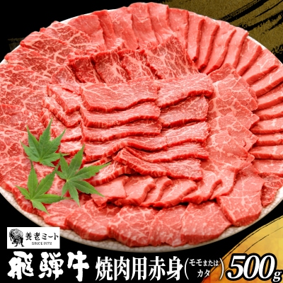 飛騨牛 モモまたはカタ 焼肉用 500g 2～3人前 牛肉 和牛 養老ミート