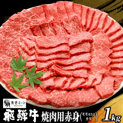 飛騨牛 モモまたはカタ 焼肉用 1kg 4～6人前 牛肉 和牛 養老ミート