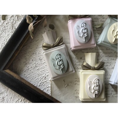 すずらんモチーフ香水瓶型アロマストーン　約60g